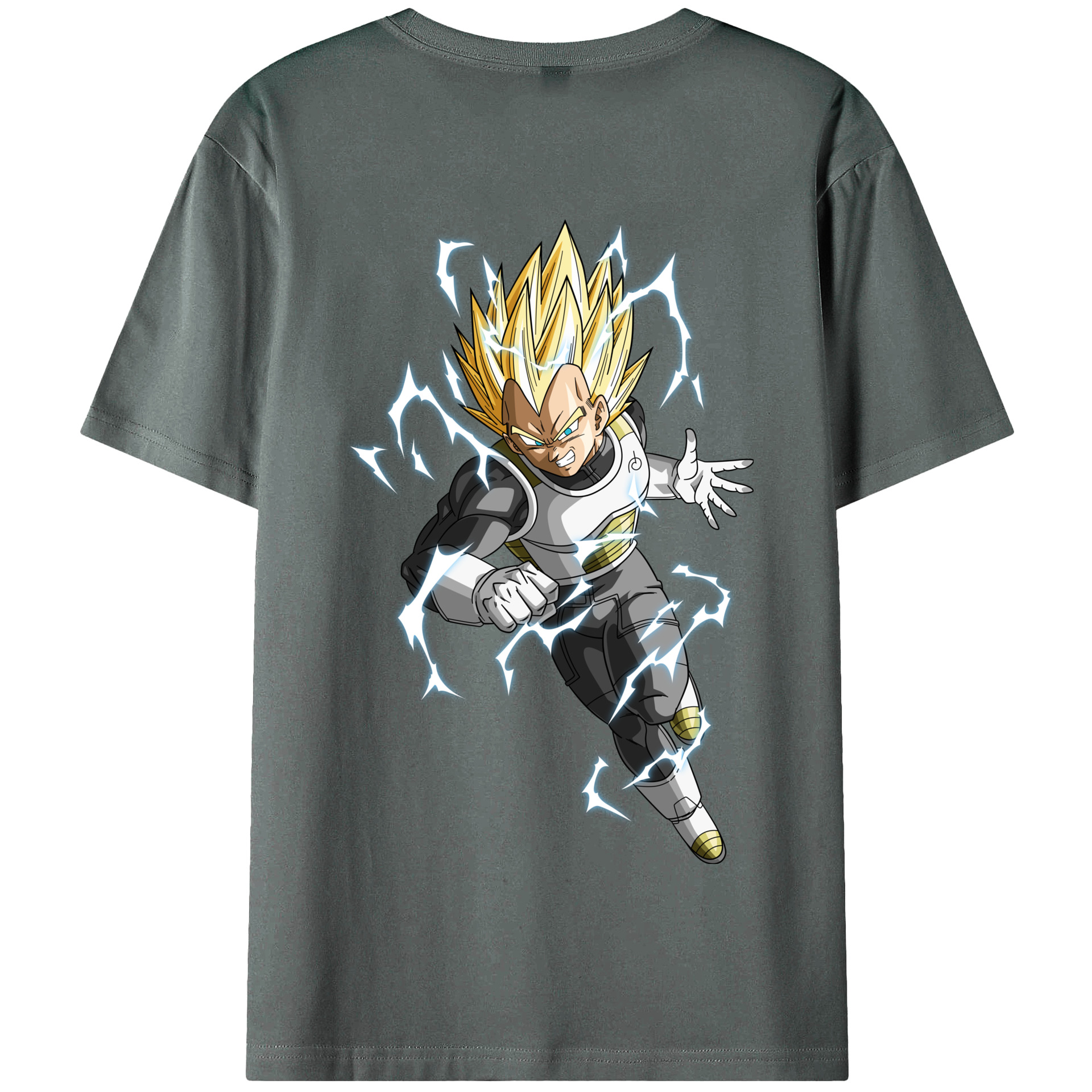 （画像用） ドラゴンボール ベジータ四世（Bejīta Yonsei）DRAGON BALL Vegeta IV 綿100％半袖Tシャツ（背面プリント）